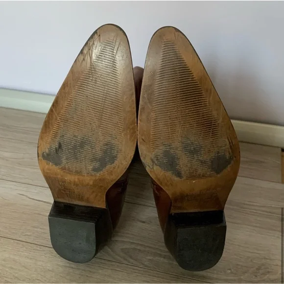 Matisse Western Zip Up Brown Leather Cowboy Boots - Picture 7 of 9